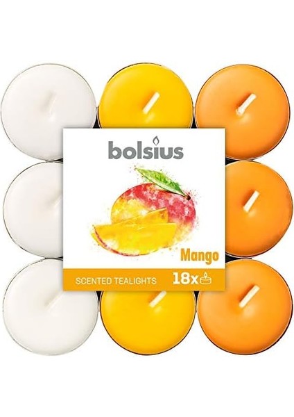Kokulu Tealight Mum, Mango Kokulu, Karışık Renkli, 18'li Paket, 4 Saatlik Uzun Yanma Süresi - Ev Mumu - Iç Dekorasyon - Özler - Vegan Içerir - Yağı Içermez fiyatları
