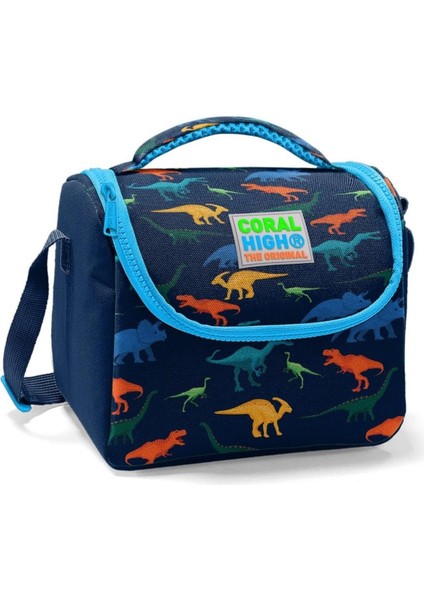 Lacivert Mavi Dinazorlar Erkek Çocuk Okul Beslenme Çantası