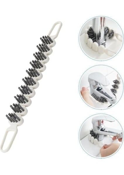 2'li 360° Bükülebilir Aralık Temizleme Fırçası – 26,5 cm Esnek Saplı Kavisli Yüzey Temizleyici, Askı Delikli Çok Amaçlı Mutfak Lavabo Temizlik Fırçası modelleri