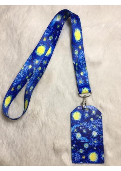 Van Gogh Boyun Askısı ve Mavi Dik Kartlık