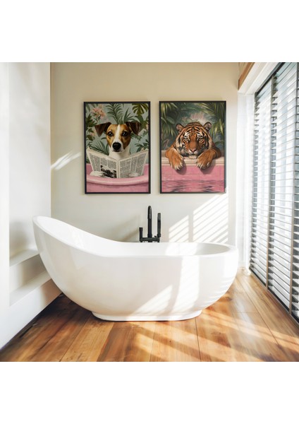 Ahşap Çerçeveli 2'li Poster Tablo Seti | Modern Stil Minimal Duvar Dekoru