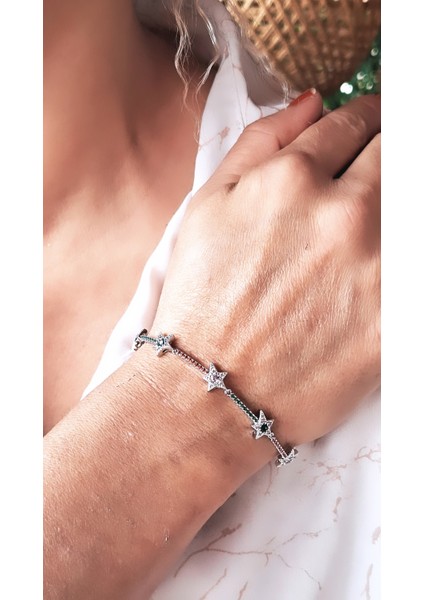 Renkli Zirkon Taşlı Sıralı Yıldız Xuping Bileklik fiyatları