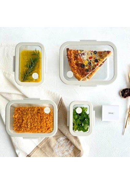 Glace Vakumlu Cam Saklama Kabı Seti Bej 5 Parça fiyatları