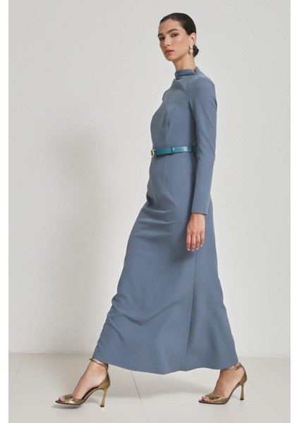 Kuvars Belden Kemer Detaylı Tam Kalıp Elbise fiyatları