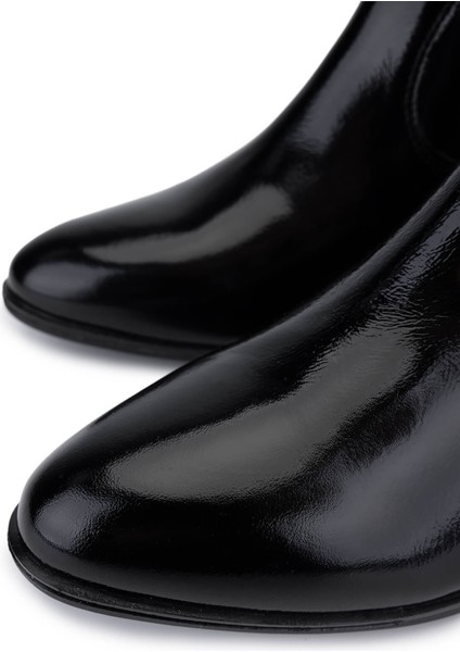 Kadın Hakiki Deri Siyah Rugan Topuklu Bot 322 2152713 Bn Bot SK25-26 Sıyah Rgn modelleri