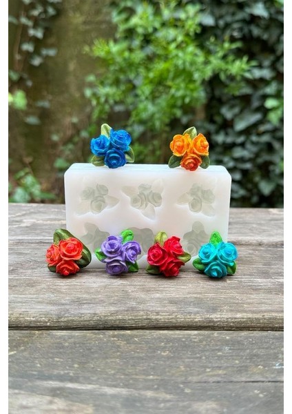 Concept Gül Mini Silikon Mum Kalıbı