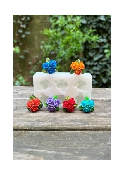 Concept Gül Mini Silikon Mum Kalıbı modelleri