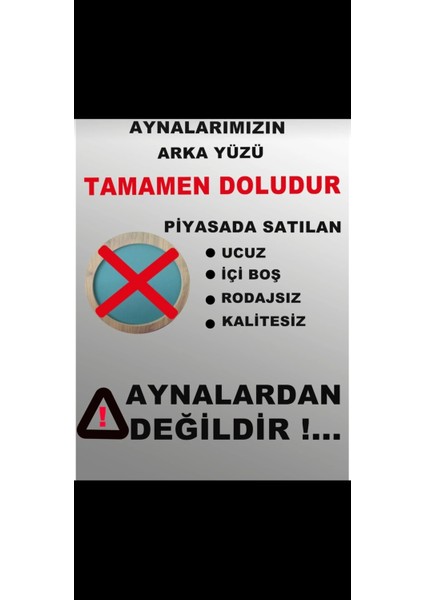 Kablosuz Pilli Ledli Özel Tasarım 4mm 45X45 Dekoratif Ultra Lux Ayna(Piller Yanında Gelmektedir) fiyatları