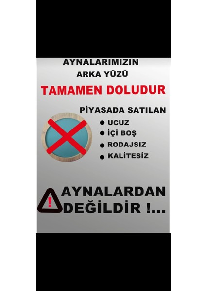 Kablosuz Pilli Ledli Siyah Mdf Çerçeveii 4mm Kalite Dekoratif Ayna (Piller Hediye) (Mobilya) indirimleri