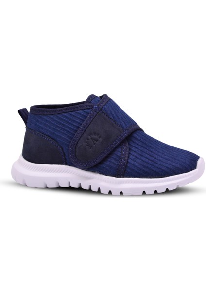 Miam Erkek Çocuk Fitil Kadife Lacivert Renk Ev ve Kreş Ayakkabısı
