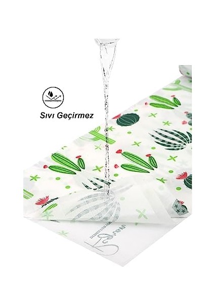Masa ve Aktivite Piknik Örtüsü Kullan At Sıvı Geçirmez 3 Rulo (Rulo Içi:10 Adet) Kaktüs 100X120CM fiyatları