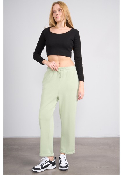 Çetinkaya Miya Mira Modest 7679 Kadın Modal Double Paça Eşofman Alt Çağla