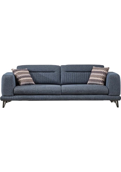 Hermes Üçlü Koltuk Mavi