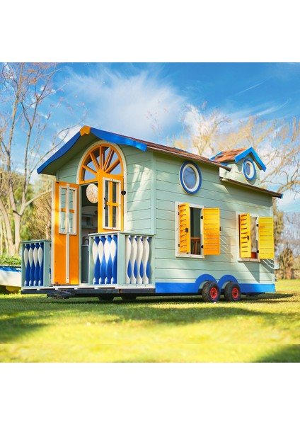 Ahşap Çocuk Tinyhouse Oyun Evi