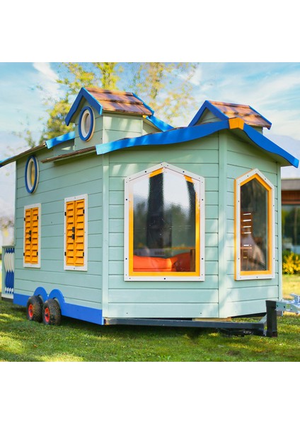 Ahşap Çocuk Tinyhouse Oyun Evi