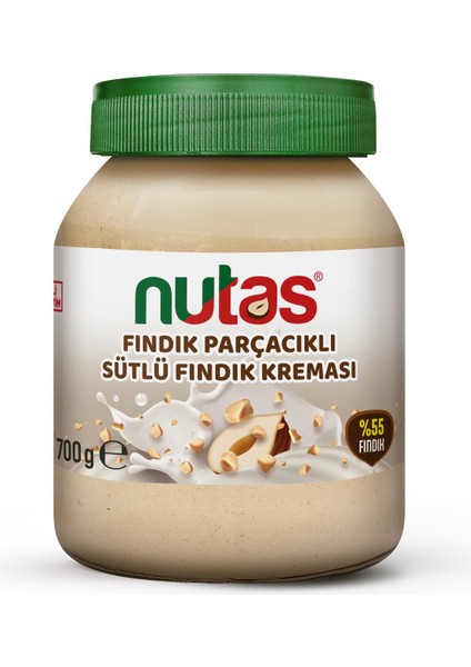 Nutas Fındık Parçacıklı Sütlü Fındık Kreması 700G