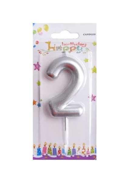 Marifetlerim - 2 Yaş Gümüş Pasta Mumu