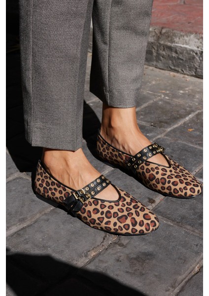 Bervi Kadin Kahve Suet Atkılı Babet