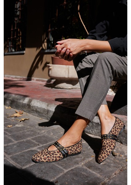 Bervi Kadin Kahve Suet Atkılı Babet modelleri