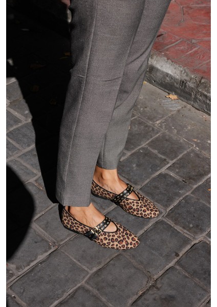 Bervi Kadin Kahve Suet Atkılı Babet