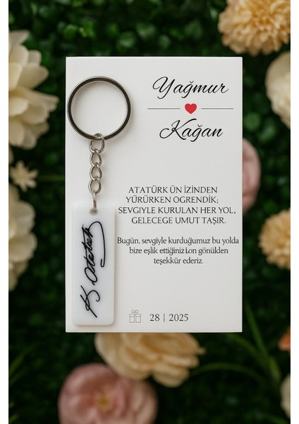 Uv Baskı Anahtarlık Söz, Nişan, Nikah, Düğün, Kına 10 Adet