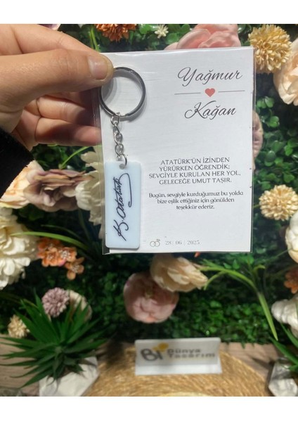 Uv Baskı Anahtarlık Söz, Nişan, Nikah, Düğün, Kına 10 Adet fiyatları