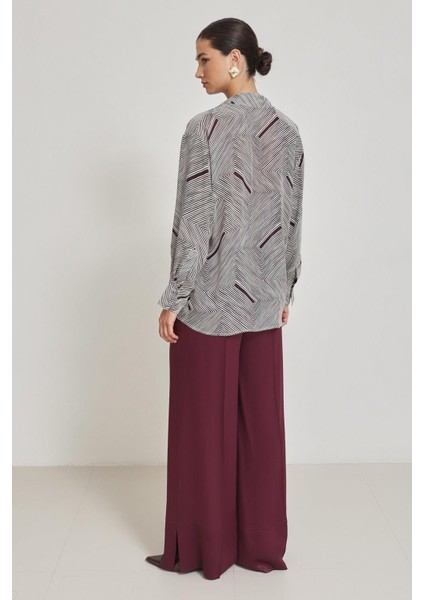Vişne Desenli Uzun Kollu Gömlek indirimleri