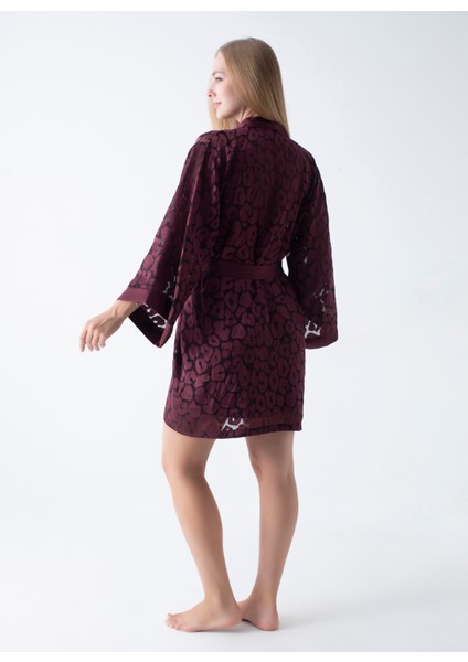Bordo Kadın Sabahlık 50VIV10418 fırsatları