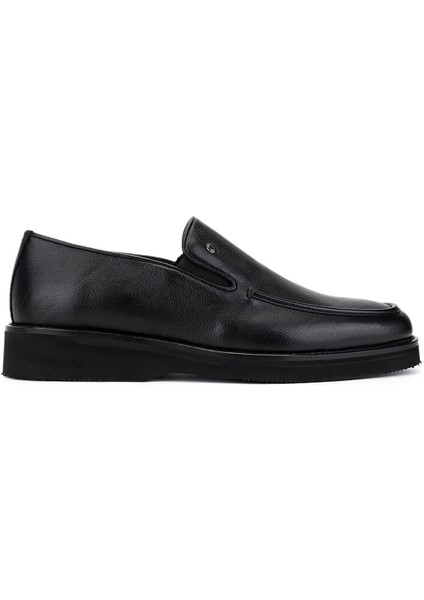 Erkek Hakiki Deri Siyah Loafer Ayakkabı 1008 3501 Erk Ayk SK25-26 Sıyah Fltr Dz