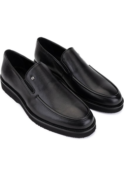 Erkek Hakiki Deri Siyah Loafer Ayakkabı 1008 3501 Erk Ayk SK25-26 Sıyah Fltr Dz fiyatları