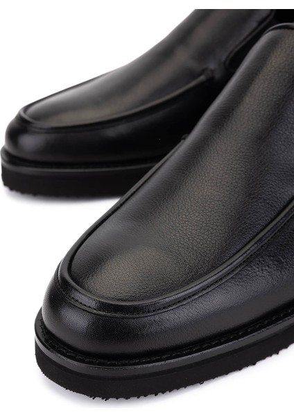 Erkek Hakiki Deri Siyah Loafer Ayakkabı 1008 3501 Erk Ayk SK25-26 Sıyah Fltr Dz modelleri