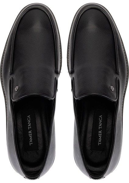 Erkek Hakiki Deri Siyah Loafer Ayakkabı 1008 3501 Erk Ayk SK25-26 Sıyah Fltr Dz indirimleri