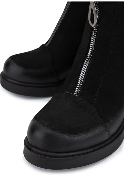 Kadın Hakiki Deri Siyah Nubuk Casual Bot 599 30049 Bn Bot SK25-26 Sıyah Nubuk modelleri