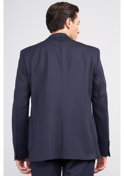 9148 Erkek Mono Yaka Slimfit Takım Elbise Koyu Lacivert indirimleri