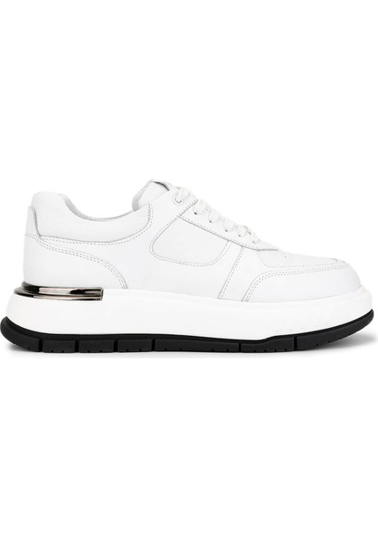 Erkek Hakiki Deri Beyaz Sneakers & Spor Ayakkabı 298 3228-2605 Erk Ayk SK25-26 Beyaz