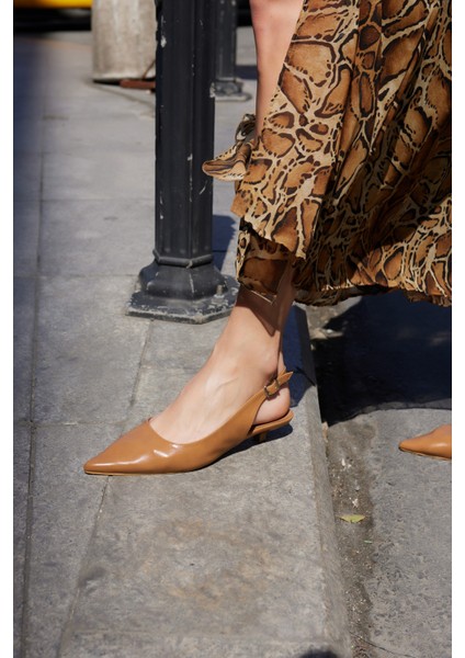 Murcia Kadın Siyah Mini Topuklu Slingback Ayakkabi modelleri