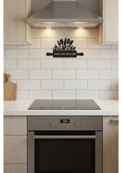 Kişiselleştirilmiş Isimli Metal Mutfak Tablosu Dekoratif Oklava Çiçek Figürü Ev Hediyesi modelleri