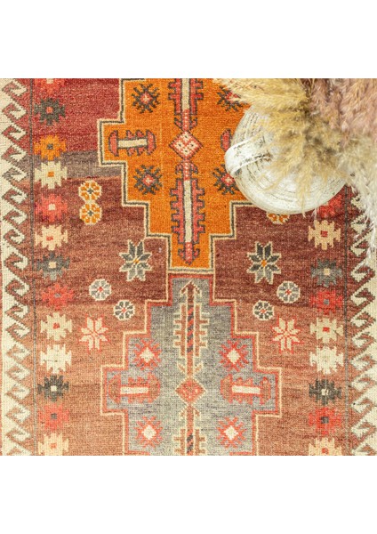 Sera Rustik Desenli Yün Yolluk 96X347 cm modelleri