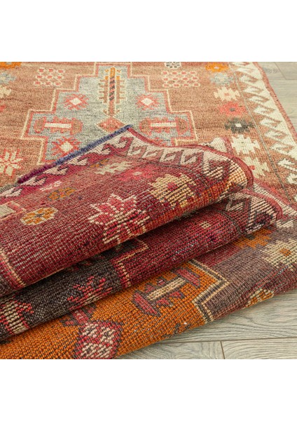 Sera Rustik Desenli Yün Yolluk 96X347 cm