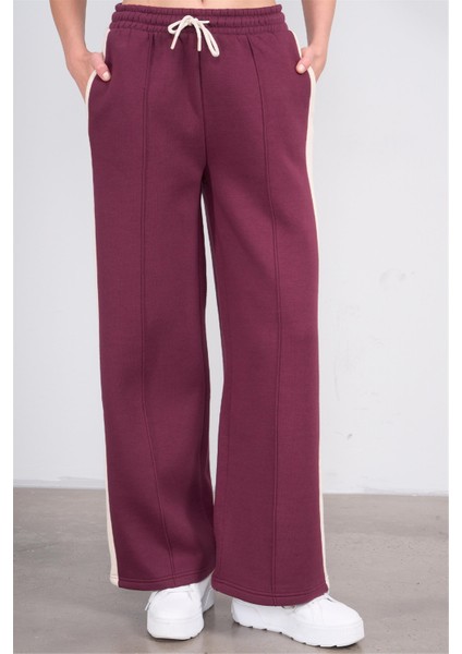 Çetinkaya Fithit 7769 Kadın 3 Iplik Bol Paça Eşofman Alt Mürdüm fiyatları