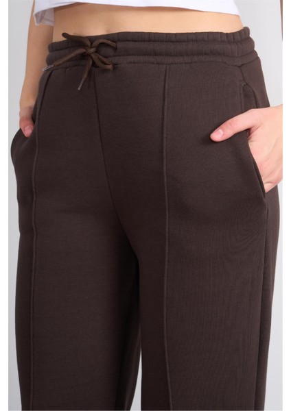 Çetinkaya Fithit 7736 Kadın 3 Iplik Bol Paça Eşofman Alt Kahve fırsatları