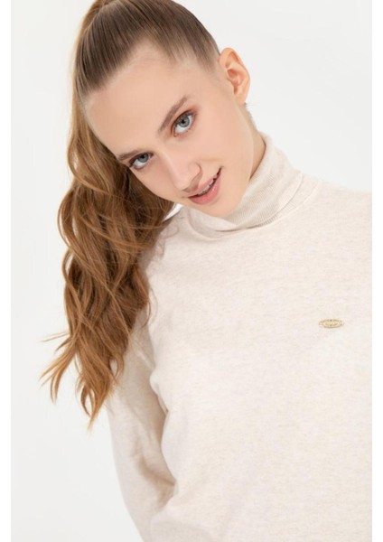 Kadın Krem Melanj Basic Kazak fiyatları