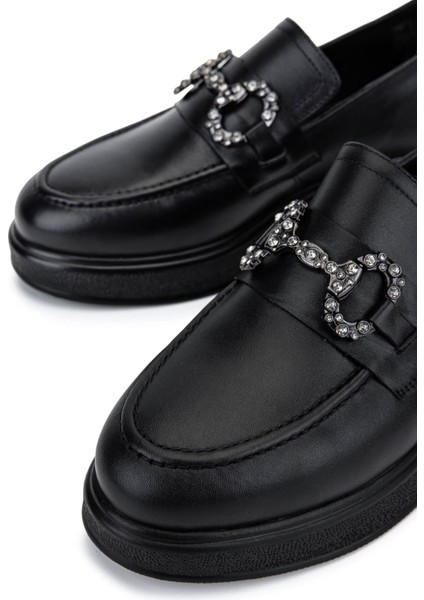 Kadın Hakiki Deri Siyah Deri Loafer Ayakkabı 322 2451401 Bn Ayk SK25-26 Sıyah Dr fırsatları