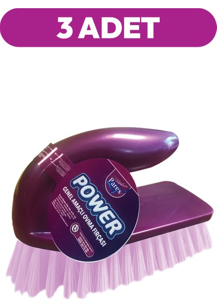 Power Genel Amaçlı Ovma Fırçası Üçlü Paket fiyatları