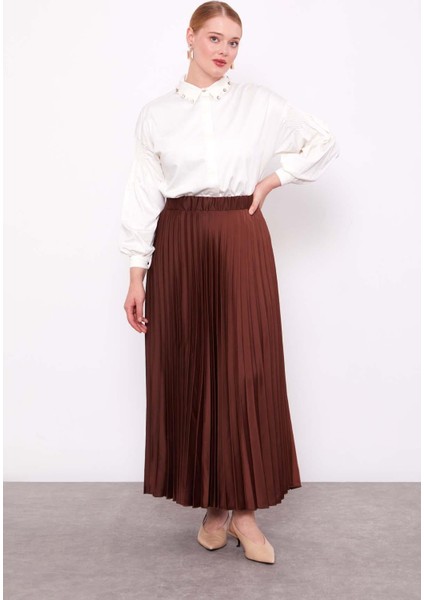 Kahve Piliseli Saten Etek fiyatları