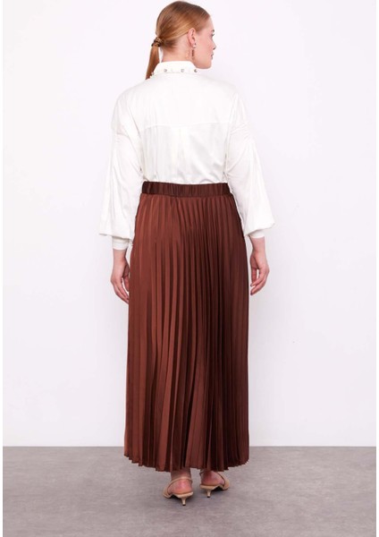 Kahve Piliseli Saten Etek fırsatları