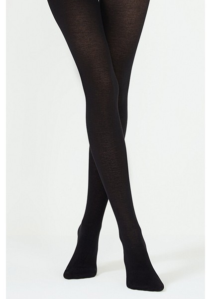 6'lı Eko Paket Siyah Ekstra Koton Extra Cotton Külotlu Çorap-Yüksek Pamuk Oranlı-Pentilicious fiyatları