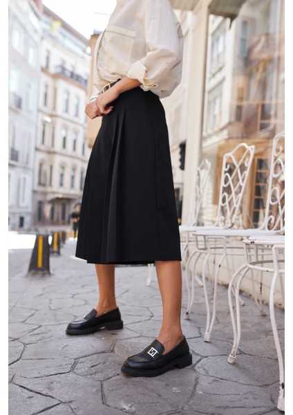 Castilo Kadın Siyah Gercek Deri Ithal Toka Loafer Ayakkabi indirimleri