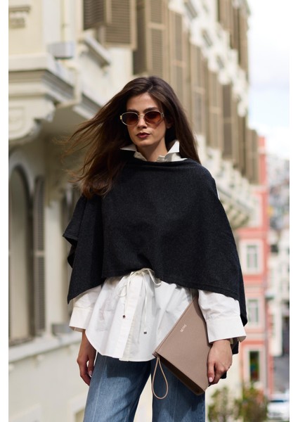 Antrasit Kol Detaylı Rahat Kesim Triko fiyatları