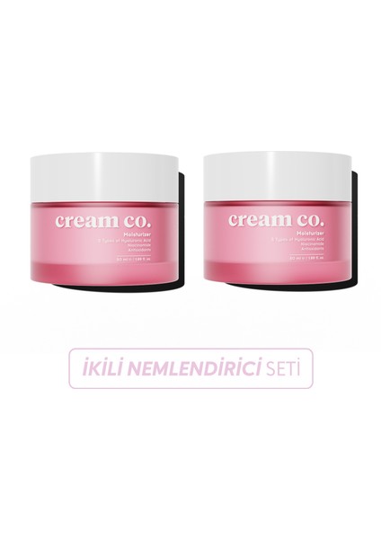 Ikili Moisturizer Canlandırıcı Su Bazlı Nemlendirici Yüz Kremi Seti